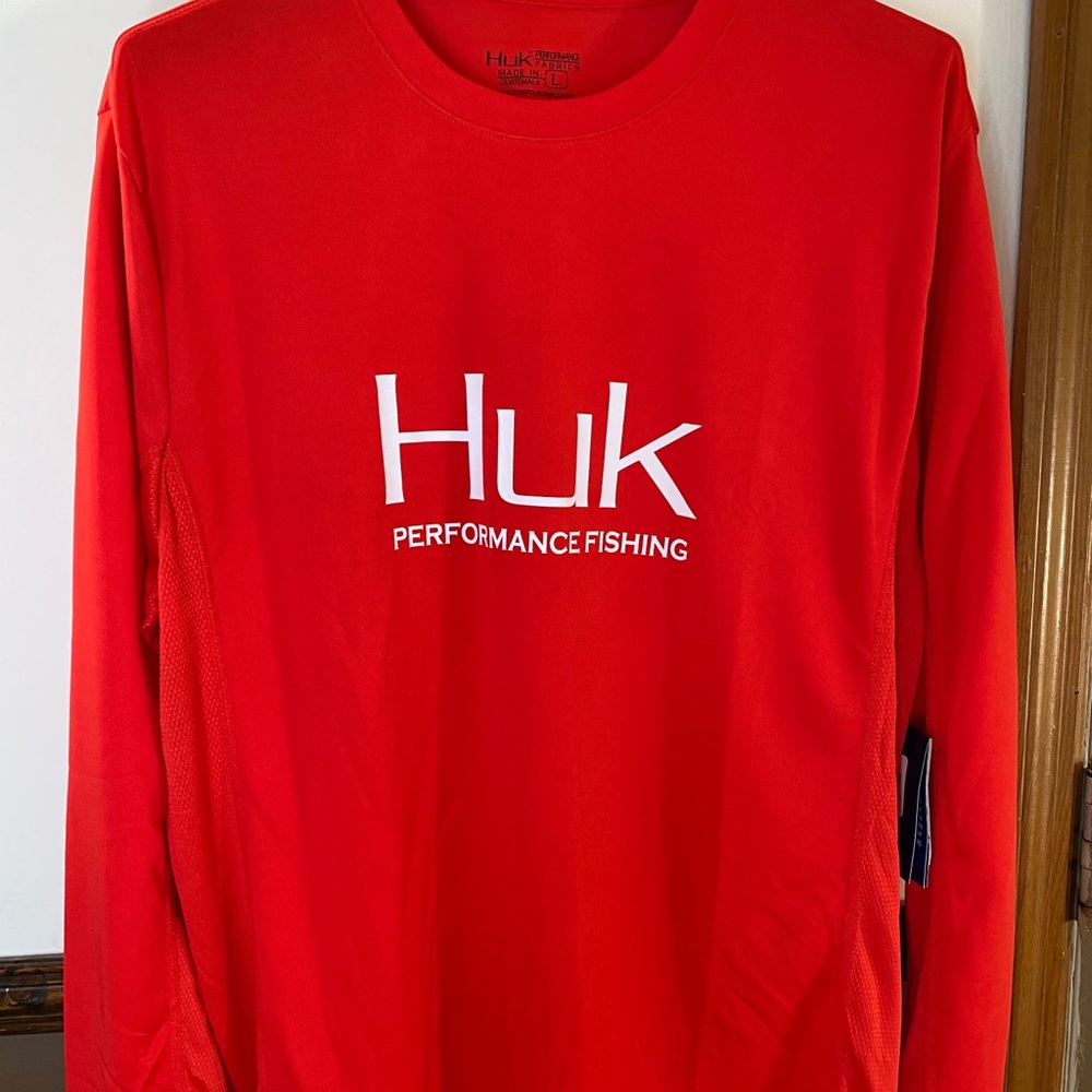 Huk Icon X Long Sleeve Shirt, NWT, Large
